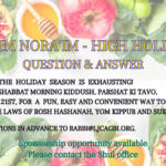 High Holiday Q & A