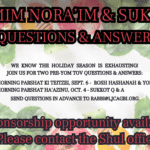 Q & A - Sukkot