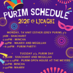Purim Schedule