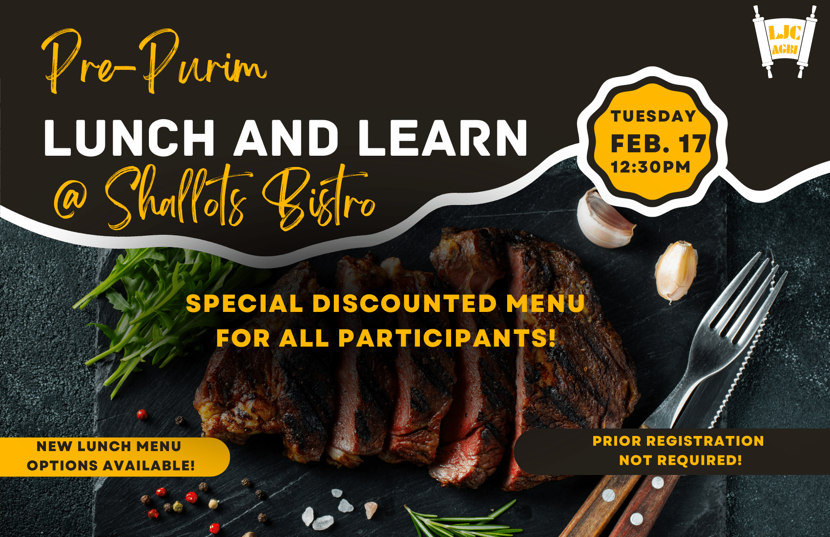 Pre-Purim Lunch & Learn