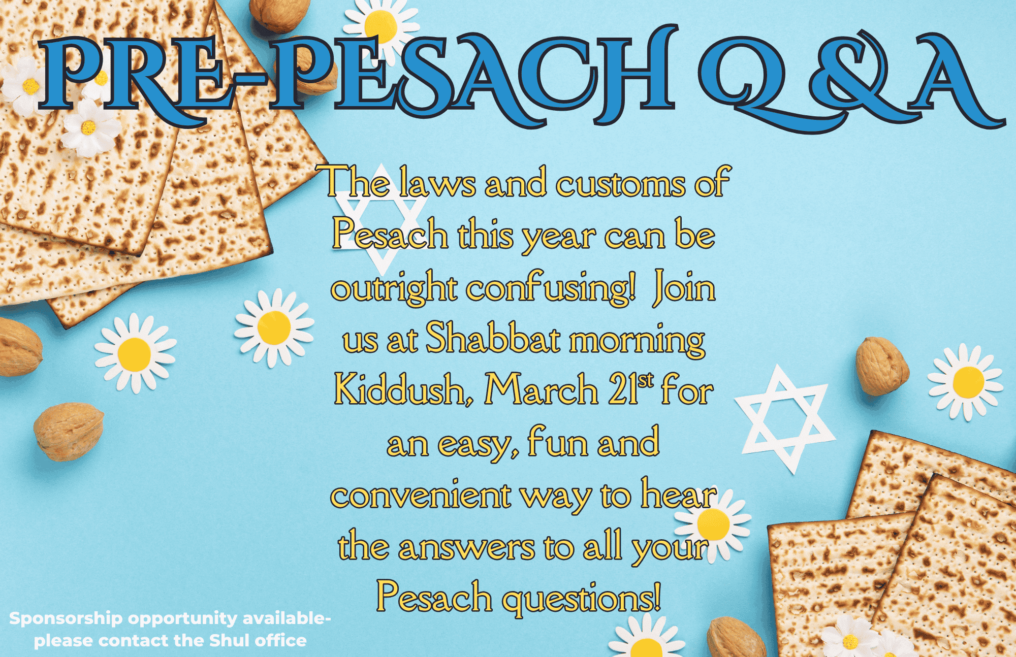 Pre-Pesach Q & A