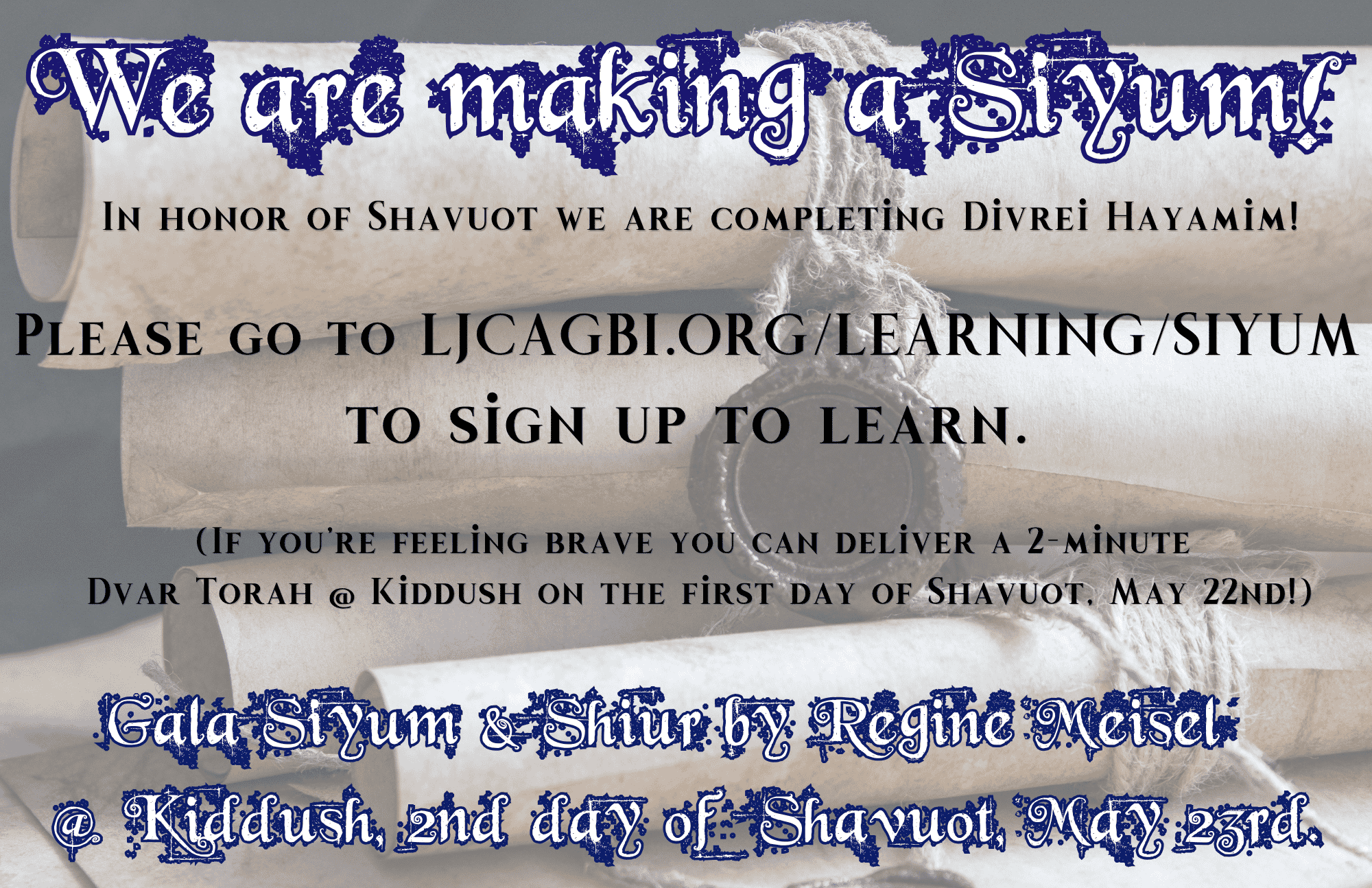 Shavuot Siyum