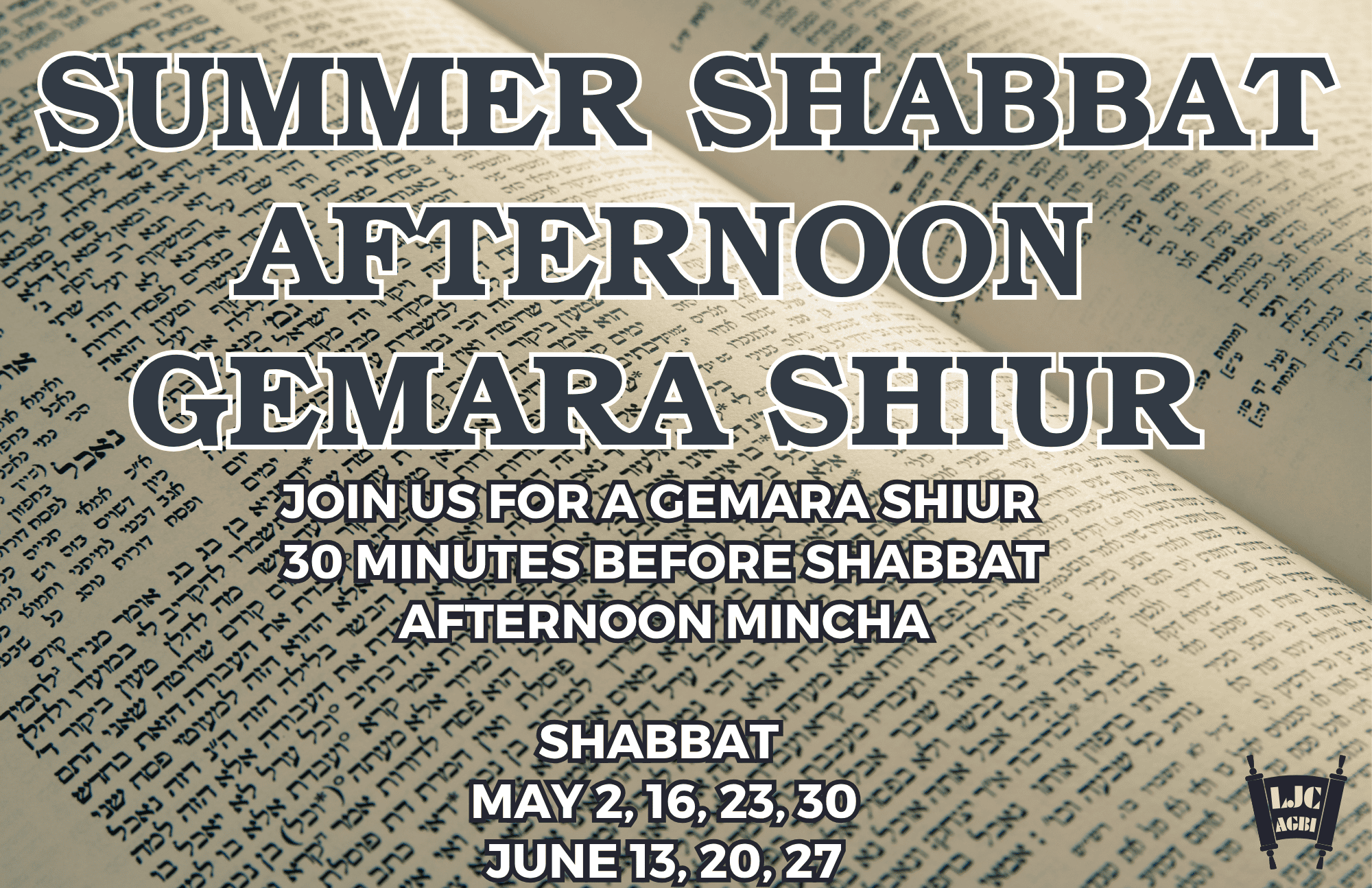 Shabbat Afternoon Gemara Shiur